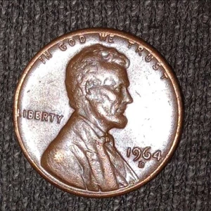 1964d PENNY CENT, FILLED IN MM, L IN LIBERTY ON RIM, RIM ERROR - Picture 1 of 2