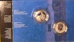 2019 S Apollo 11 50th Anniversary Half Dollar Set ~ 2 Coins ~ Mint Pkg ~ COA - Picture 1 of 11