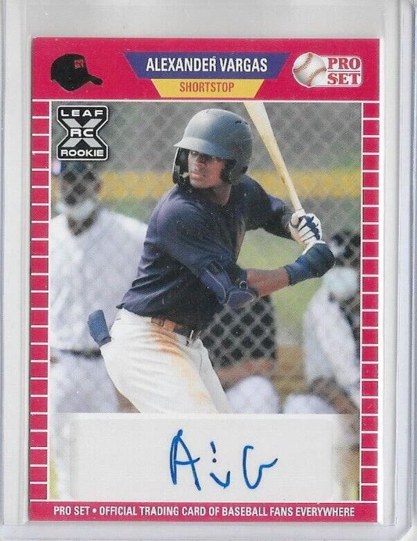 Alexander Vargas New York Yankees 2021 Pro Set Leaf Rookie Red Auto #PS-AV1 - Image 1 of 1