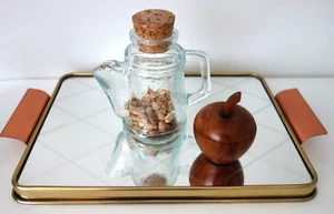 Tablett Spiegeltablett Messing Kupfer Rockabilly Design Mid Century 50er 60er - Bild 1 von 12