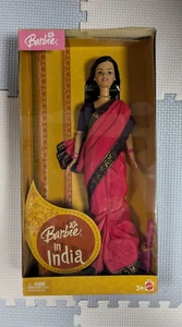 Vintage Barbie In India Mattel 2005 Red Sari Unopen - Picture 1 of 8
