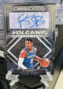 2021-22 Obsidian RJ Barrett Volcanic Electric Etch Purple Auto /35 NY Knicks - Picture 1 of 2