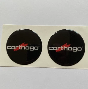 CARTHAGO Aufkleber , Carthago Schwarzer Aufkleber, Durchmesser 60mm, 3DGel x2 - Bild 1 von 6