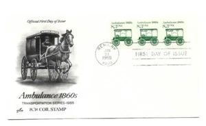 2128 8.3c Ambulance 1860s Transportation series, ArtCraft FDC  - Picture 1 of 1
