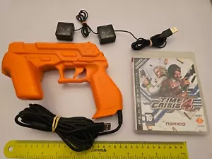 TIME CRISIS 4 GAME SONY PLAYSTATION PS3 OFFICIAL G-CON 3 LIGHT GUN + SENSOR Lot - Picture 1 of 4