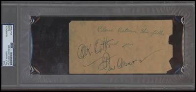 Paul Waner Signed Cut Autograph "Big Poison" Pirates HOF PSA/DNA Authentic Auto - Image 1 of 2