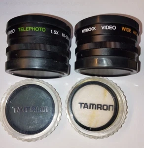 KENLOCK - TELEPHOTO - WIDE ANGLE - TAMRON LENS (4 PIECES) AS PICTURED - 0.5 1.5 - Picture 1 of 4