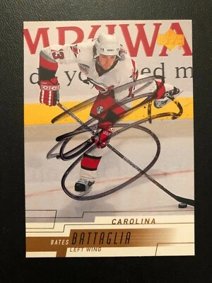 Bates Battaglia Signed 2000-01 Upper Deck Card #33 Autograph Carolina Hurricanes - Image 1 of 2