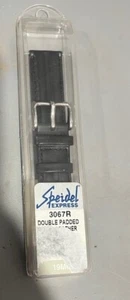 Uhrenarmband 19 mm Speidel doppelt gepolstert schwarz Echtleder - Bild 1 von 1