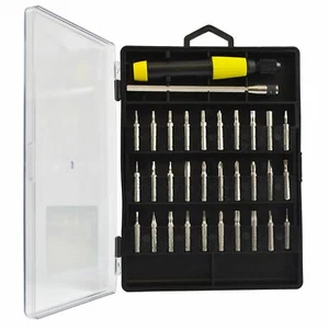 Präzisions-Schraubendreher-Bit-Set 32-teilig mit Easy Grip Griff & Verlängerung SIL287 - Bild 1 von 1