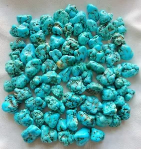 Blauer natürlicher Türkis Tumble 2 kg/10000 kt USA lose Edelsteine Lot - Bild 1 von 3