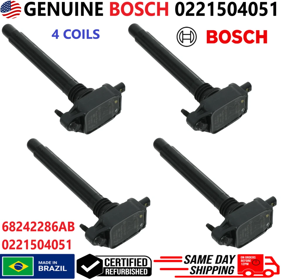 Bobinas de encendido originales Bosch para Chrysler Dodge Jeep RAM 2014-2020 0221504051 Foto 1 de 4