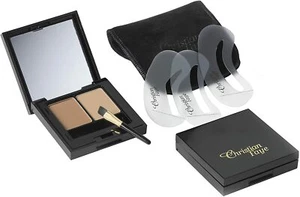 CHRISTIAN FAYE Eyebrow Make Up DUO set,  with stencils and brush - Natural Brown - Picture 1 of 1