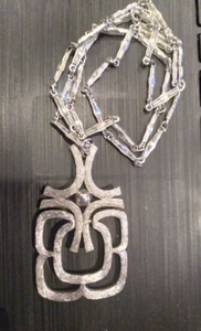 Vintage Avon Gelenkkette silberfarben & Anhänger asiatisches Symbol - Bild 1 von 2