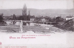 Sangerhausen Postkarte von ca. 1910 Blick vom Rosarium a. d. Schlösschenkopf - Bild 1 von 2
