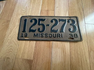 Oldtimer 1938 Missouri Nummernschild - Bild 1 von 1