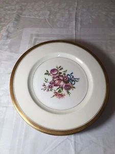 Haviland Limoges Pink Roses Set Of 6 Dinner Plates - Picture 1 of 2