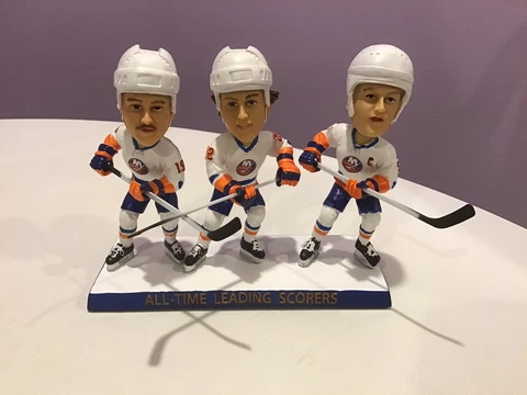 NHL New York Islander All Time Leading Scorers Bobblehead Trottier Bossy Potvin Cover