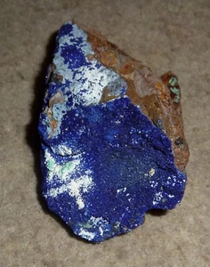 Azurite Crystals Natural Rough from Morocco some Malachite - Picture 1 of 5