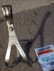 USED REG SPECIAL SINGLE TOE CLIP MEDIUM SIZE CHROMED STEEL - Picture 1 of 4
