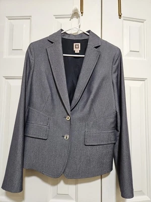 ANNE KLEIN Blazer,Jacket,Office/Business GRAY Long Sleeve Lined Size (12) NWT - Image 1 of 4