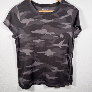 Camiseta para mujer Athleta mediana de uso diario negra camuflaje manga corta - Imagen 1 de 6