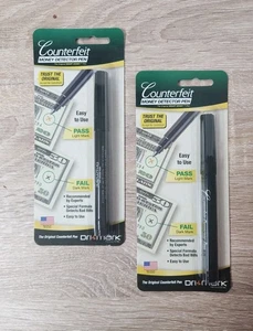 2x Dri-Mark Smart Money Counterfeit Bill Detector Pen for Use w/U.S. Currency - Picture 1 of 2