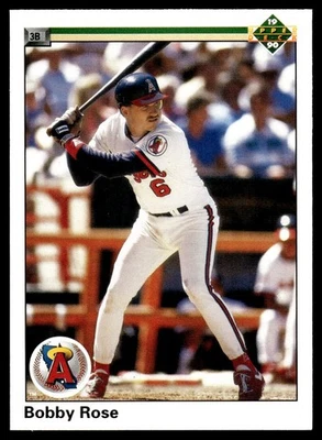 Bobby Rose 1990 Upper Deck #77 California Angels 31954 Baseball Card - Image 1 of 2