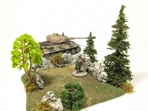 28 mm HOLZRUINEN: 5,5 Zoll x 5,5 Zoll mit 4 Bäumen Landschaft Streuung 15 mm Wargames LOTR #436 - Bild 1 von 13