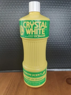Vintage Crystal White Liquid Detergent Octagon Lemon Scent Dish Wash 40oz - Image 1 of 4