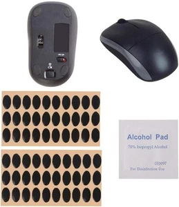 60 Pcs Black Mouse Feet Sticker Skates Pads Replacement for M215 M310 M325 Mice - Picture 1 of 5