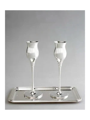 Bicchieri Grappa a Stelo con Vassoietto - Dal Fior Mario - Argento, Italiani - Immagine 1 di 4