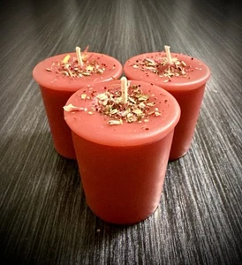 (3) Love Me Magick Votivkerzen (Handarbeit, Bio, Hexerei, Hoodoo, Wicca) - Bild 1 von 1