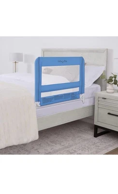 Riel de cama ajustable de seguridad de malla ligera Dream On Me para niño pequeño, azul Foto 1 de 4