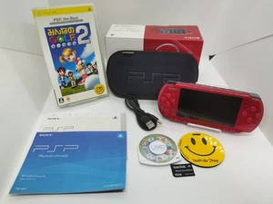 Sony PlayStation Portable PSP 3000 Console Monster Hunter Hunters Pack Black Red - Picture 1 of 15