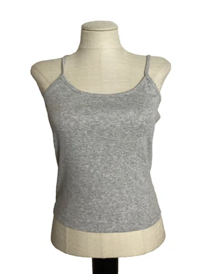 NOBO NO BOUNDARIES GRAY STRETCH KNIT SCOOP CAMI Sz. Jr.  L* - Image 1 of 4