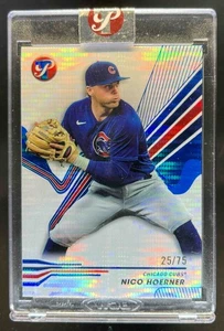 2024 Topps Pristine Nico Hoerner Blue Refractor #25/75 Cubs - Picture 1 of 2