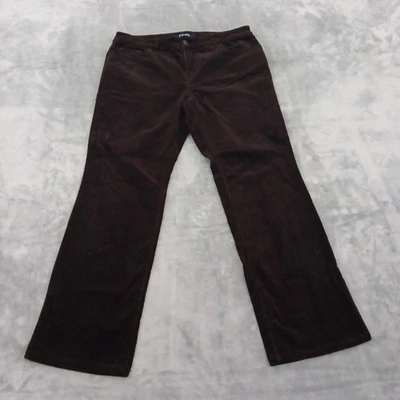Chaps Pants Womens Size 10P Petite Brown Corduroy Chino 32x26 Mid Rise - Image 1 of 4