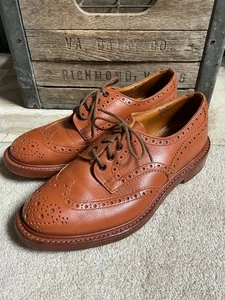 $765 TRICKER'S "Keswick" leather wingtip brogue shoes - brown - UK 8.5 US 9.5 - Picture 1 of 10