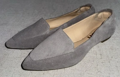 Zapatos sin cordones Hush Puppies Hazel Pointe mocasín plano para mujer 8,5 gris gamuza Foto 1 de 4