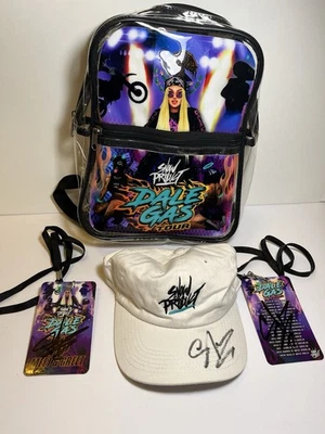 Snow Tha Product Dale Gas Tour Lot - Signed Hat, 2 Signed VIP Passes & Backpack - Image 1 of 4