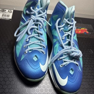 Nike Lebron 10 X Foto Azul-Viento Azul Diamante Talla 8.5 - RARO - Imagen 1 de 7