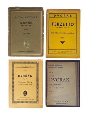 Lot of 4 Antonin Dvorak Softcover Pocket Scores: Op 22, 74, 88, 95 - Image 1 of 4