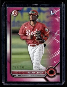 2022 Bowman Paper Fuchsia Allan Cerda /299 Cincinnati Reds #BP-142 - Photo 1 sur 2