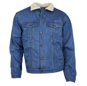 WESTERN-SPEICHER Jeansjacke gefüttert Denim Herren Jacke Blau Teddyfutter S-4XL - Bild 1 von 3