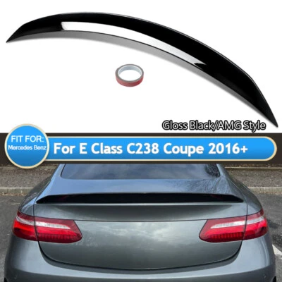 For Mercedes-Benz C238 Coupe E400 E53 2016+ Gloss Black Rear Trunk Spoiler Wing Foto 1 de 4