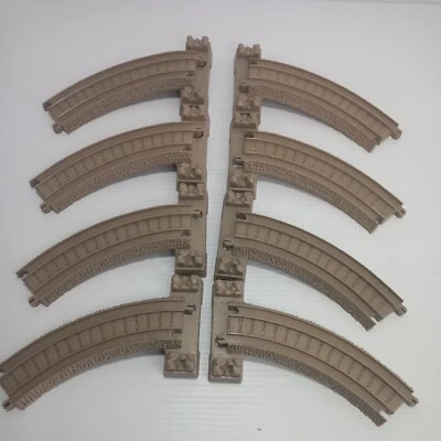 Curved Riser Tracks x 8 Trackmaster  1 (old style) Thomas the Tank & Friends - Image 1 of 4