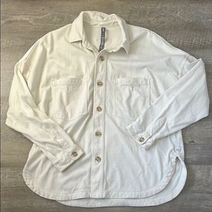 VUORI Cream Button Up Shirt Size M/L - Picture 1 of 7