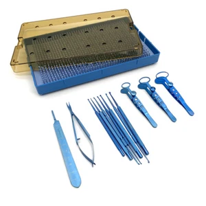 Chalazion Curette Set Titanium/Stainless Steel Ophthalmic Surgery Instrument Kit - Picture 1 of 16
