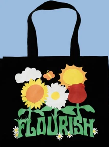 Petals And Peacocks Flourish Tote Bag - Picture 1 of 5